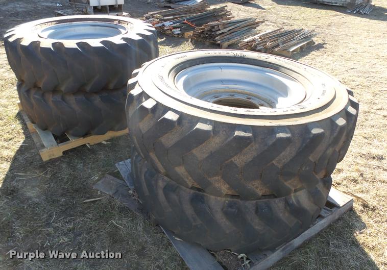 image for item AU9652 (4) 13.00-24 foam-filled tires