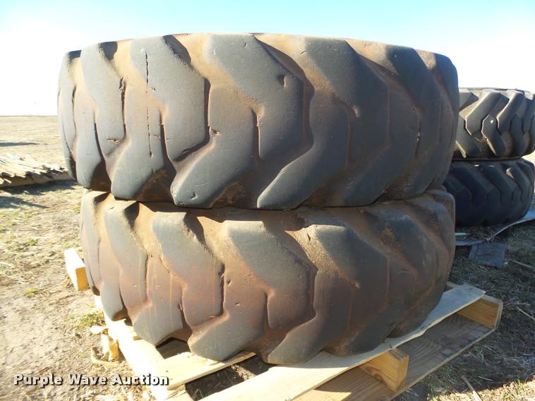 image for item AU9652 (4) 13.00-24 foam-filled tires