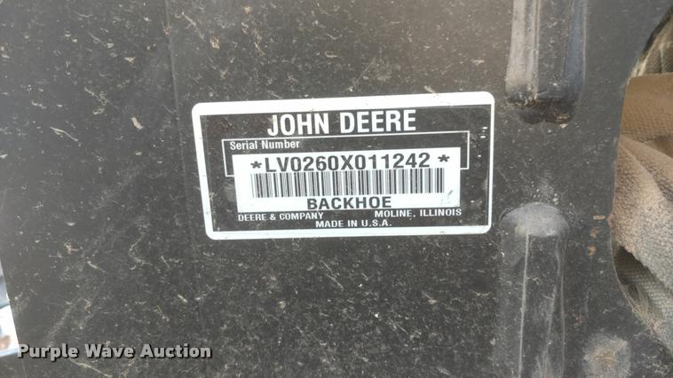 image for item BU9958 John Deere 260 backhoe attachment