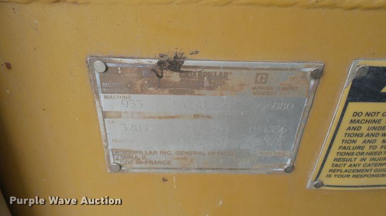 image for item CB9590 1990 Caterpillar 953B track loader