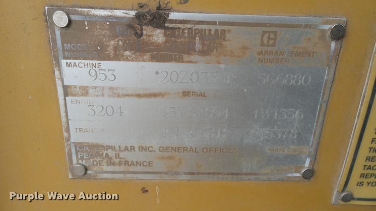 image for item CB9590 1990 Caterpillar 953B track loader