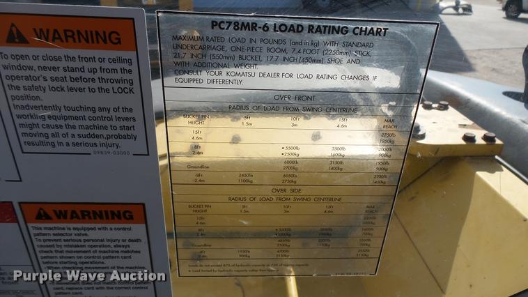 image for item DA0409 2007 Komatsu PC78MR-6 compact excavator