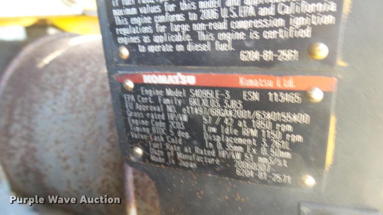 image for item DA0409 2007 Komatsu PC78MR-6 compact excavator