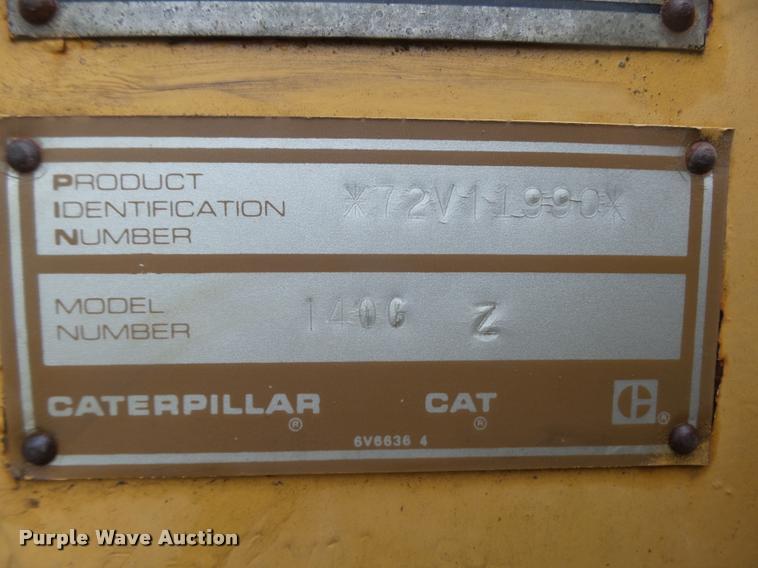 image for item DA0551 1989 Caterpillar 140G motor grader