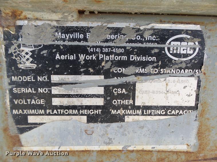 image for item DA0569 Mec 1632 scissor lift