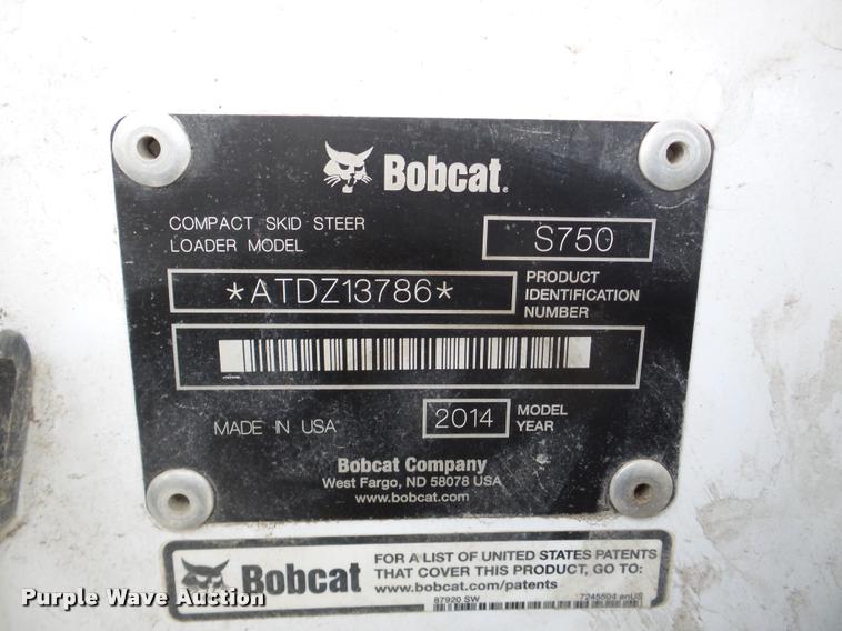 image for item DA7302 2014 Bobcat S750 skid steer