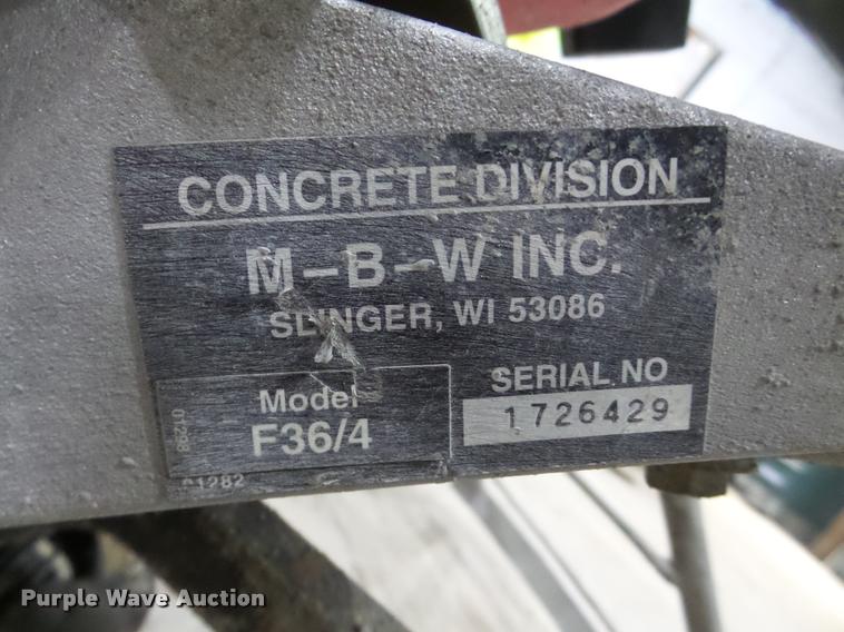 image for item DA7320 MBW F36/4 power trowel