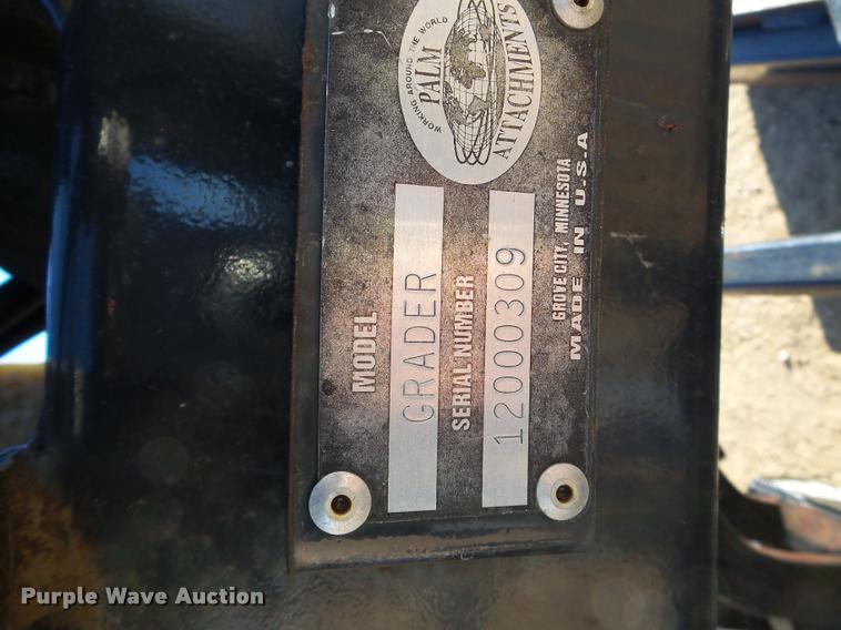 image for item DA7329 Palm Grader skid steer attachment