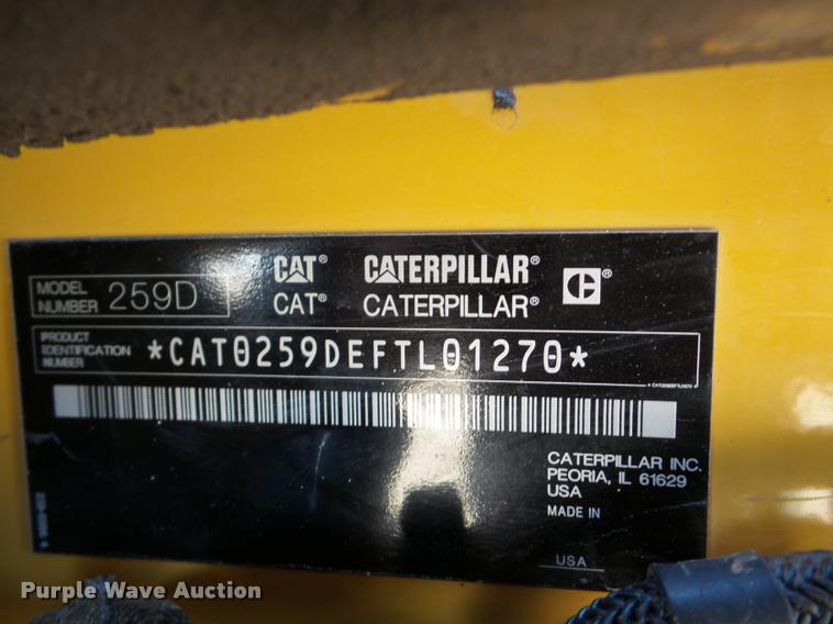 image for item DA7334 2014 Caterpillar 259D skid steer