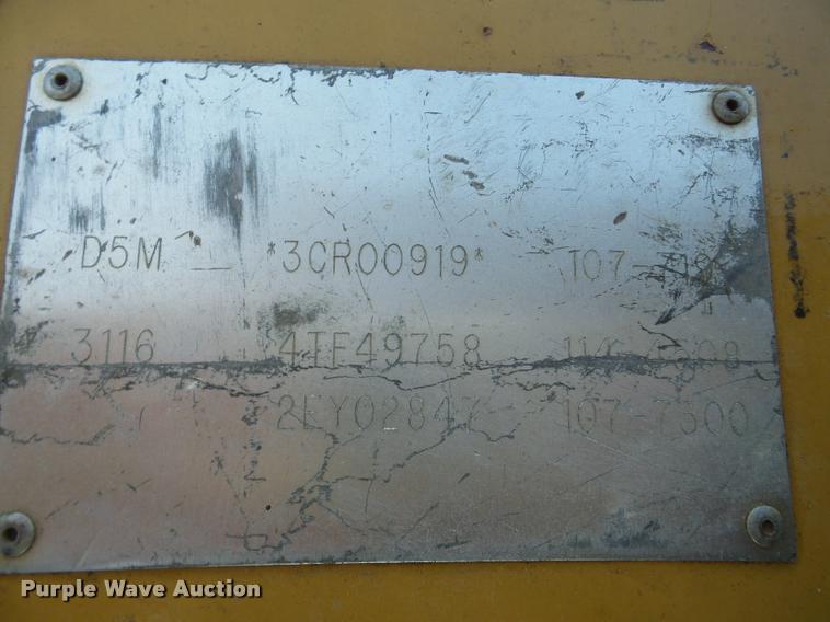 image for item DA7352 1999 Caterpillar D5M LGP dozer