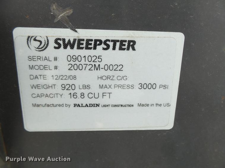 image for item DA7422 2008 Sweepster 20072M-0022 skid steer broom