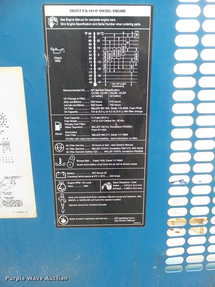 image for item DA7423 Miller Big Blue 251D DC arc welder/generator