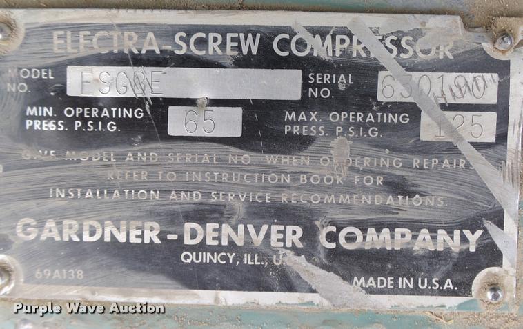 image for item DA7432 Gardner Denver ESGBE air compressor
