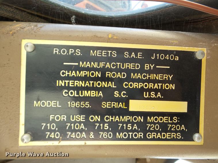 image for item DA7444 1981 Champion 710A motor grader