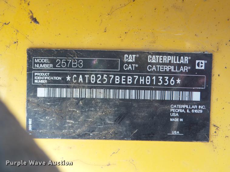 image for item DA7451 2012 Caterpillar 257B Series 3 skid steer