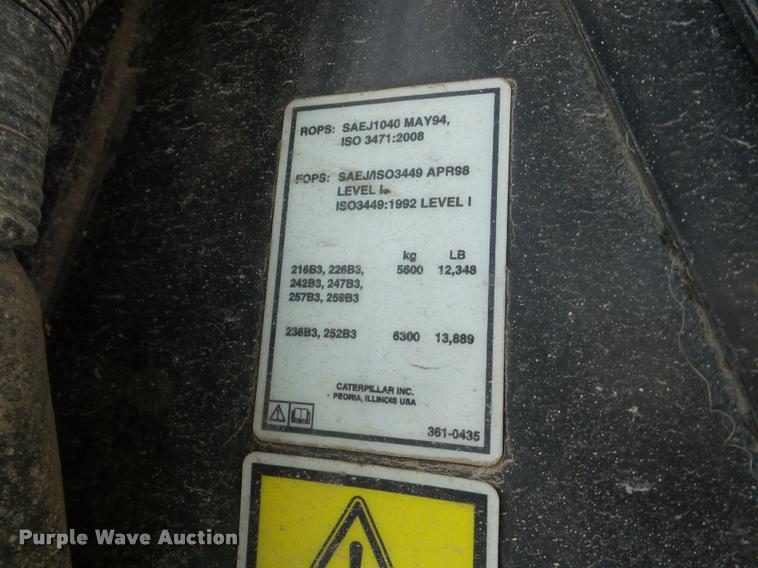 image for item DA7451 2012 Caterpillar 257B Series 3 skid steer