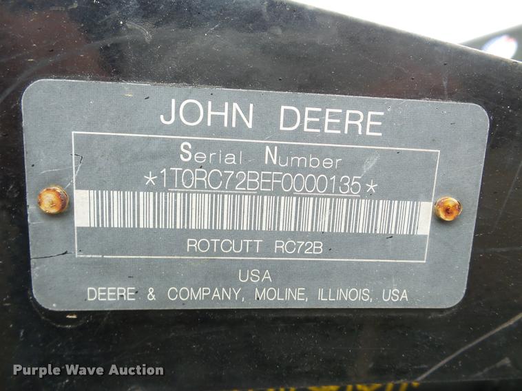 image for item DA7463 John Deere RC72B skid steer rotary mower