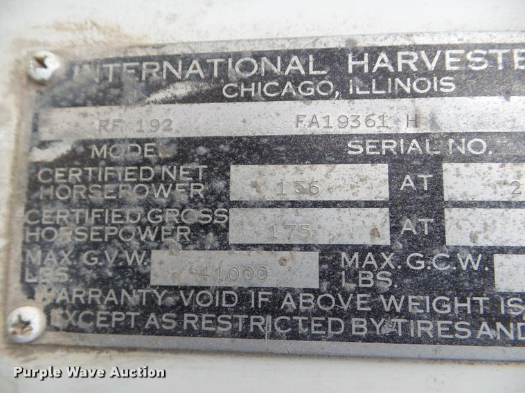 image for item DA7675 1958 International RF192 ready mix truck