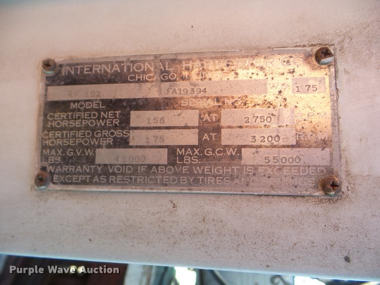 image for item DA7682 1958 International R190 truck chassis