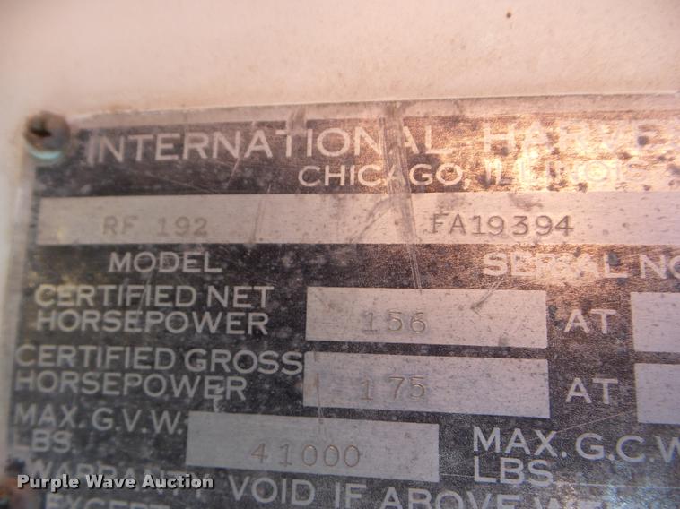 image for item DA7682 1958 International R190 truck chassis