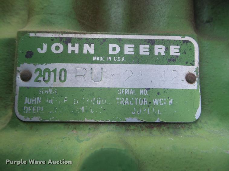 image for item DA7685 1962 John Deere 2010 tractor