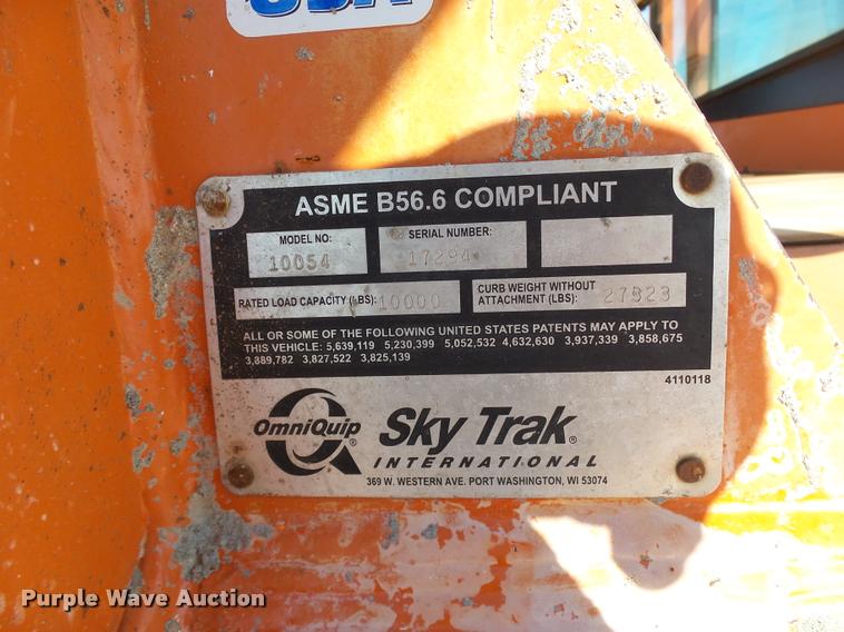 image for item DB0129 2002 SkyTrak 10054 telehandler