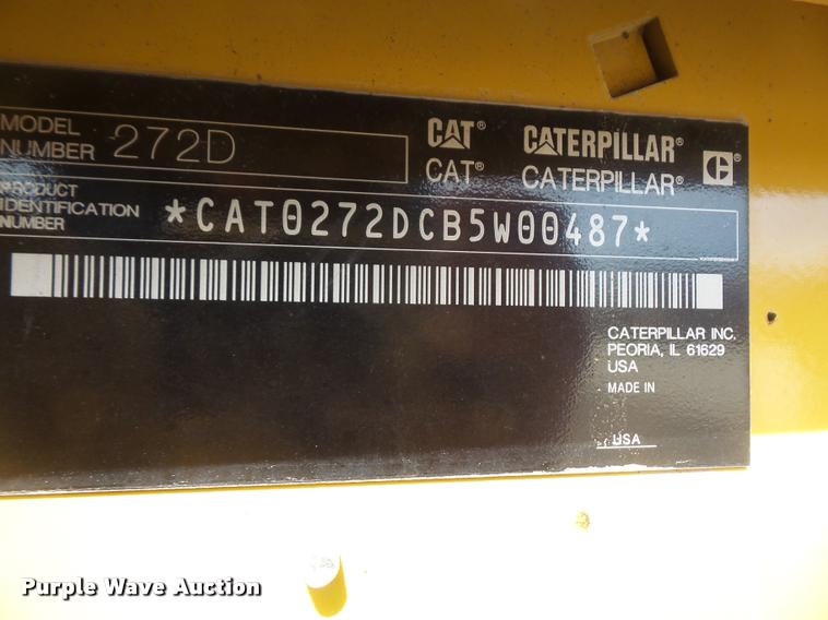 image for item DB0654 2014 Caterpillar 272D skid steer