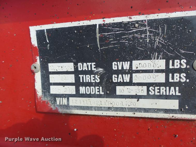 image for item DB1285 1999 CPS bottom dump trailer