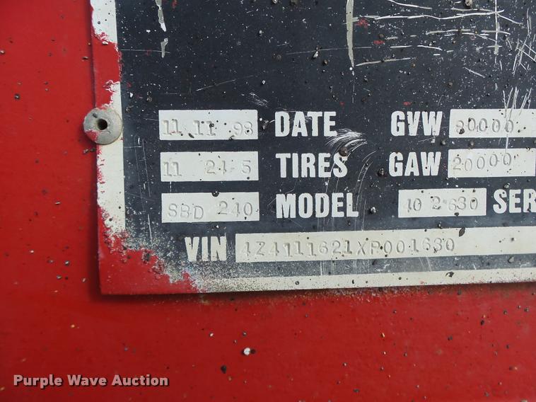 image for item DB1285 1999 CPS bottom dump trailer