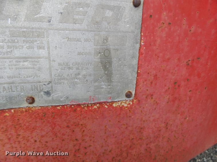 image for item DB1286 1975 Miller tilt deck equipment trailer