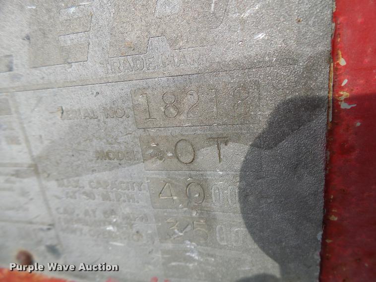 image for item DB1286 1975 Miller tilt deck equipment trailer