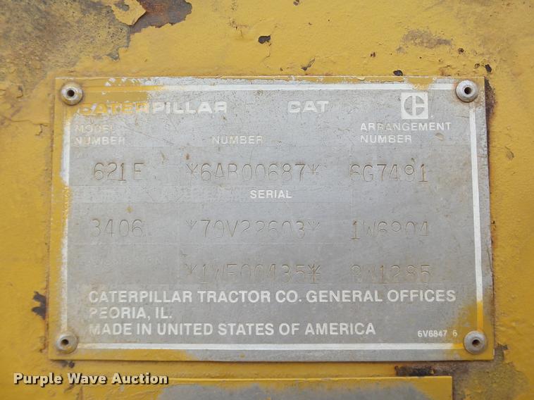 image for item DB4679 1987 Caterpillar 621E conventional scraper