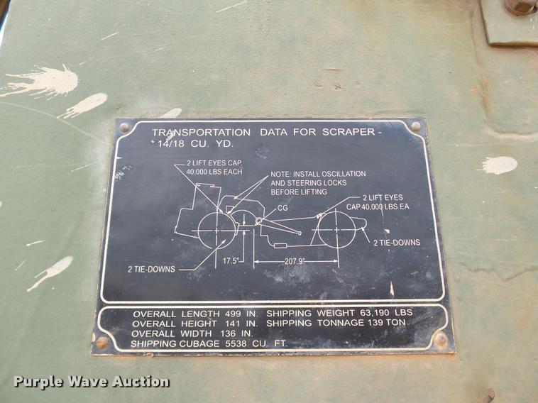 image for item DB4680 1984 Caterpillar 621B conventional scraper