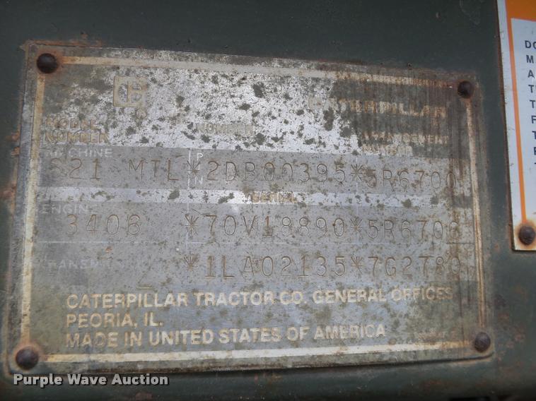 image for item DB4680 1984 Caterpillar 621B conventional scraper