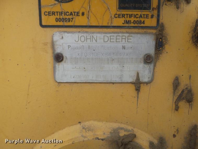 image for item DE9532 1998 John Deere 310E backhoe