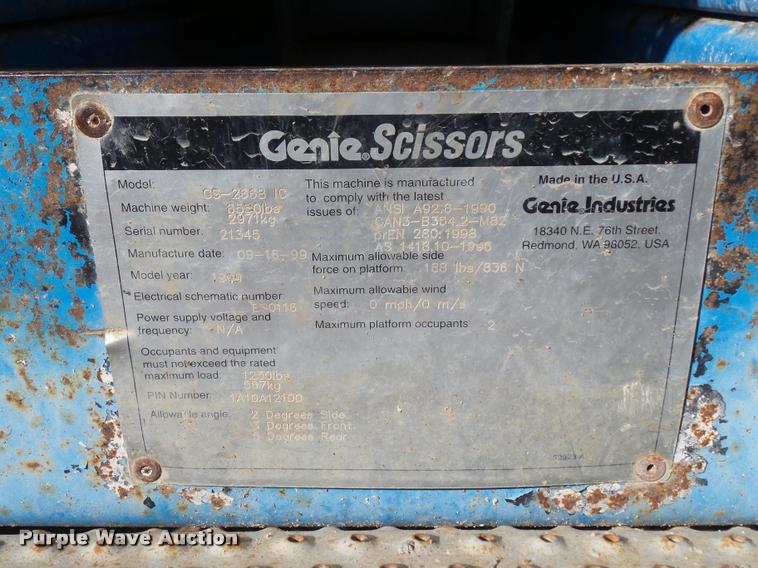 image for item J1579 Genie GS-2668RT scissor lift