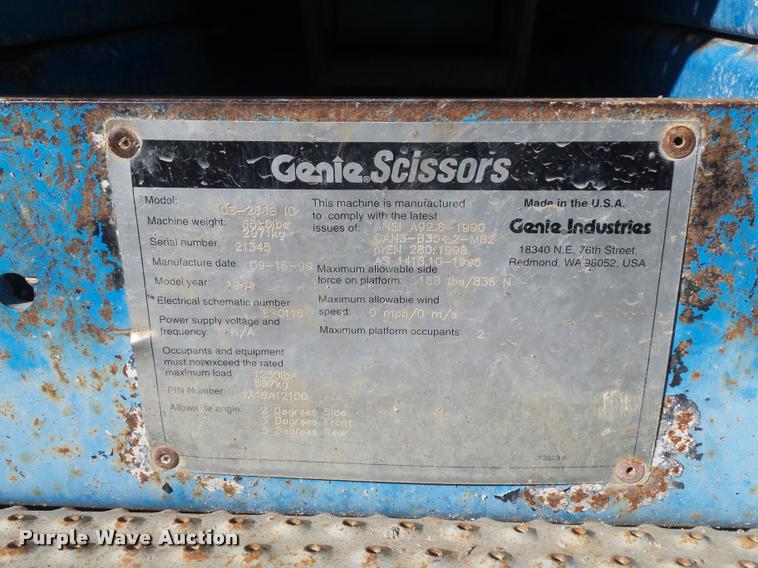 image for item J1579 Genie GS-2668RT scissor lift