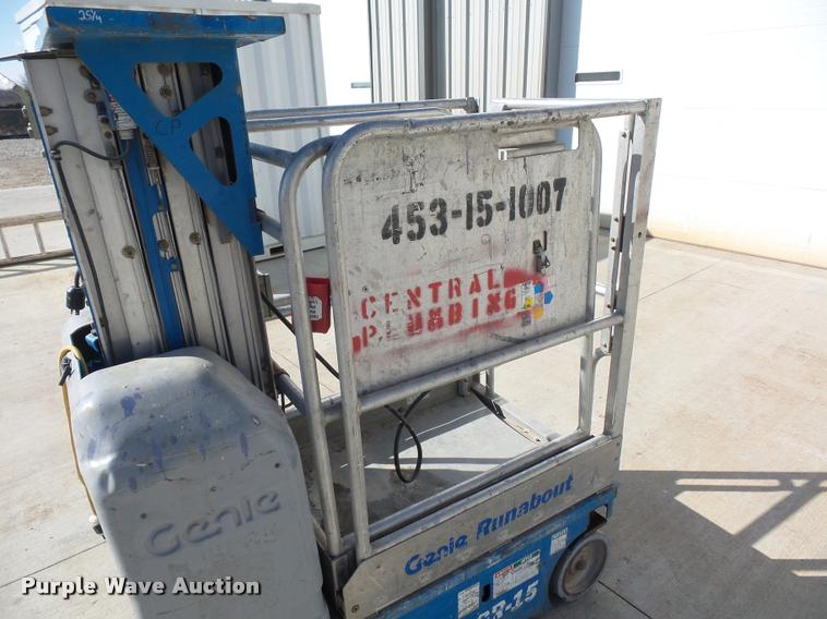 image for item J1582 2001 Genie GR-15 manlift