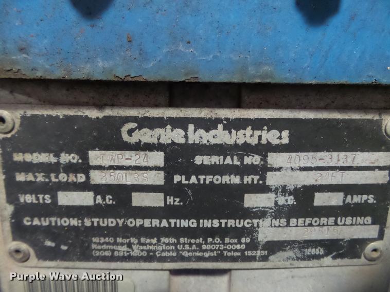 image for item K3311 Genie TWP-24 scissor lift