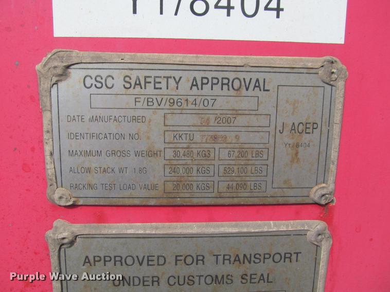 image for item K4989 2007 K-Line container