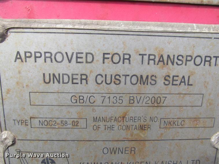 image for item K4989 2007 K-Line container