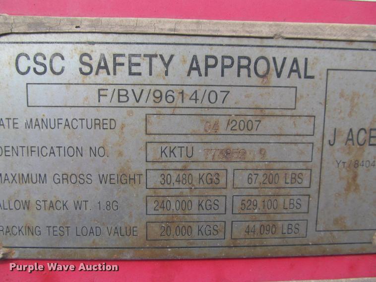 image for item K4989 2007 K-Line container