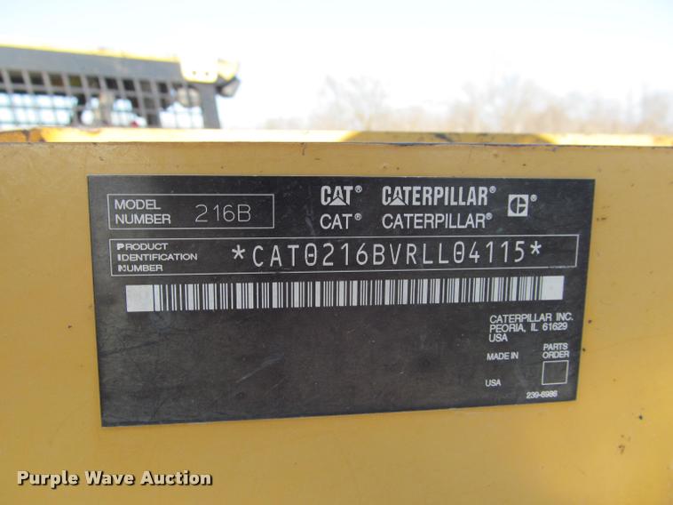 image for item K4996 2006 Caterpillar 216B skid steer