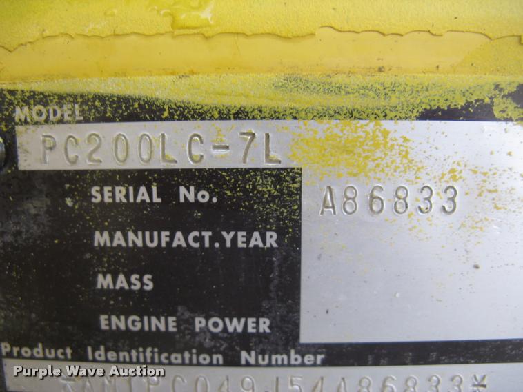 image for item L3969 2004 Komatsu PC200LC-7L excavator