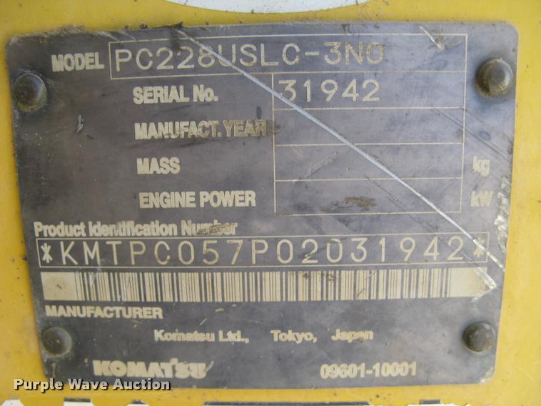 image for item L3974 2006 Komatsu PC228USLC-3 excavator