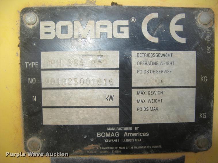 image for item L3975 2006 Bomag MPH364R-2 reclaimer