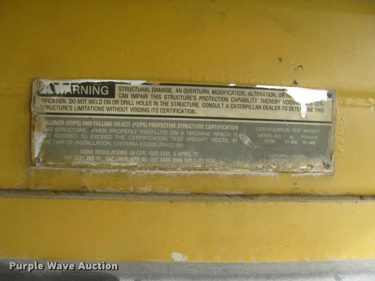 image for item L3978 1993 Caterpillar 769C haul truck