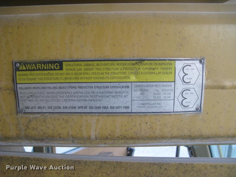 image for item L3979 1994 Caterpillar 769C haul truck