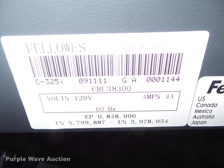 image for item CB9842 Fellowes C-325i paper shredder