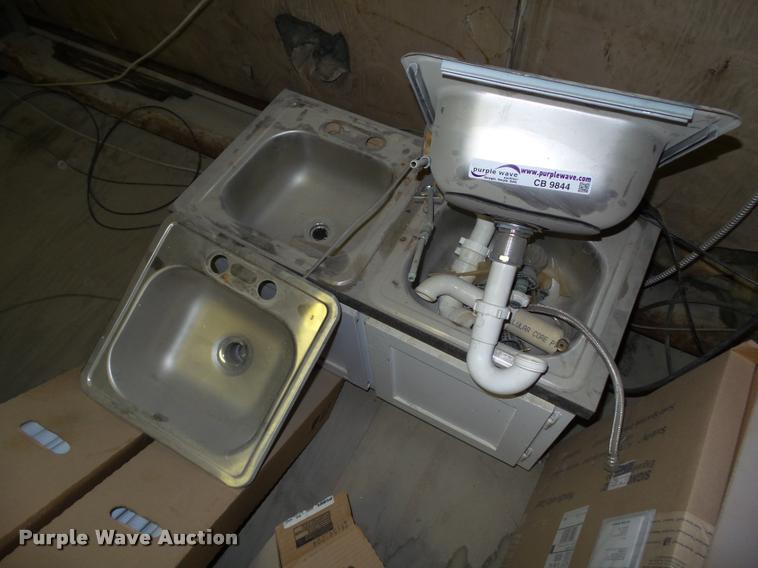 image for item CB9844 (4) 15" x 15" stainless steel sinks